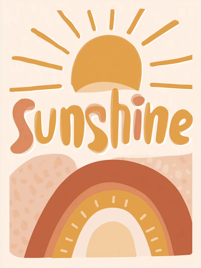 Sonne und Regenbogen Poster