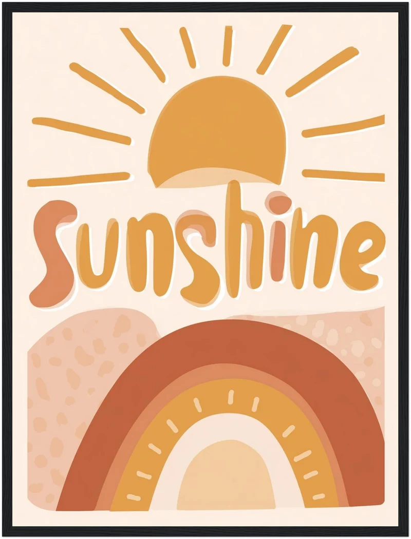 Sonne und Regenbogen Poster