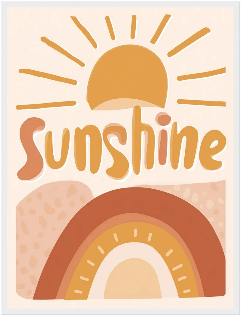 Sonne und Regenbogen Poster