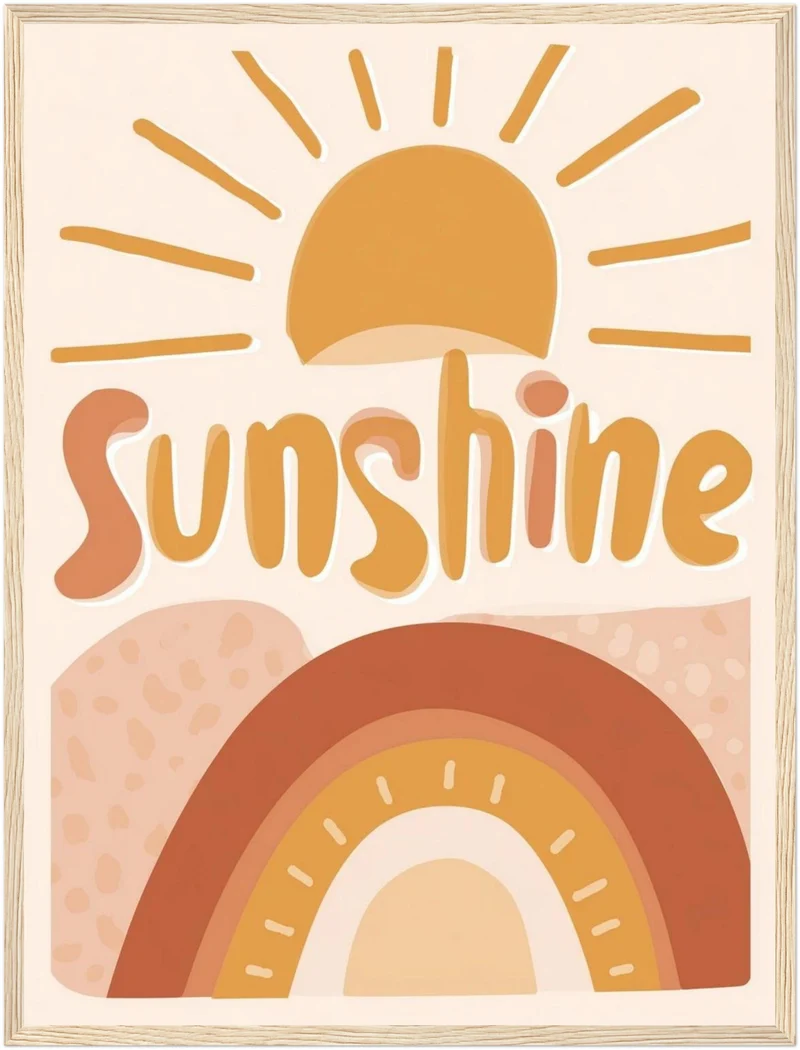 Sonne und Regenbogen Poster