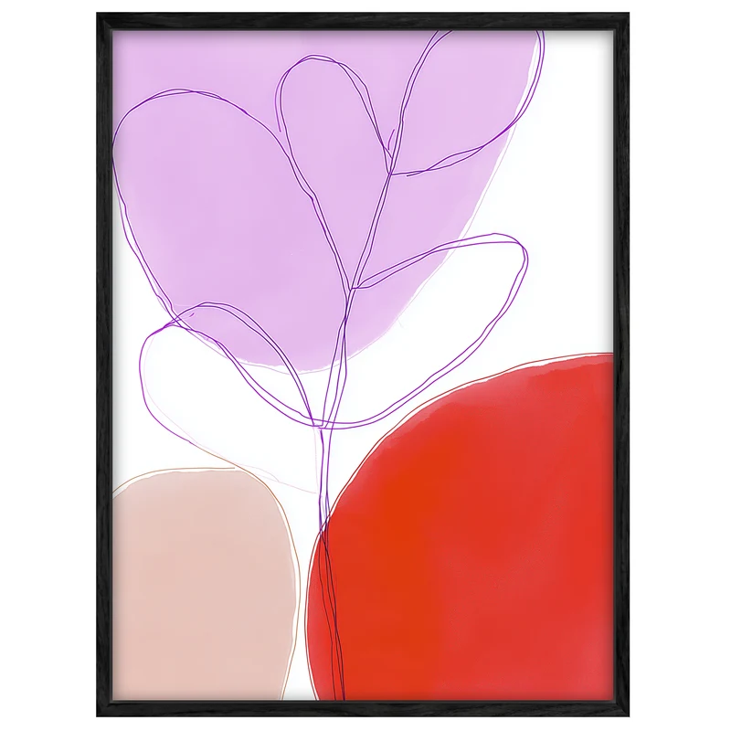 Abstrakte Linienformen Leinwandbild