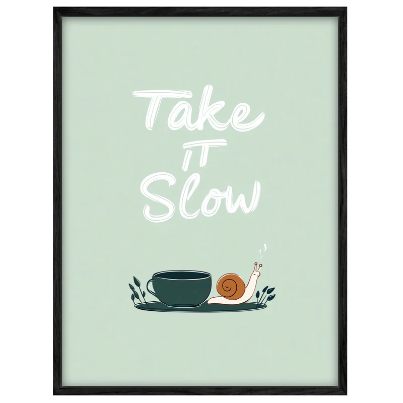 Schnecke und Tasse Leinwandbild