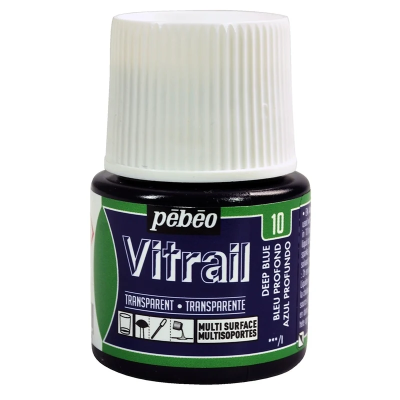 Pebeo - Vitrail - Glass & Tile Paint - Transparent - Deep Blue - 45ml