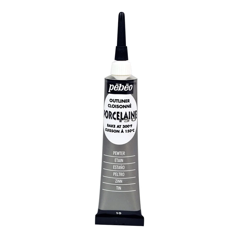 Pebeo - Porcelaine 150 Outliner 20ml Pewter