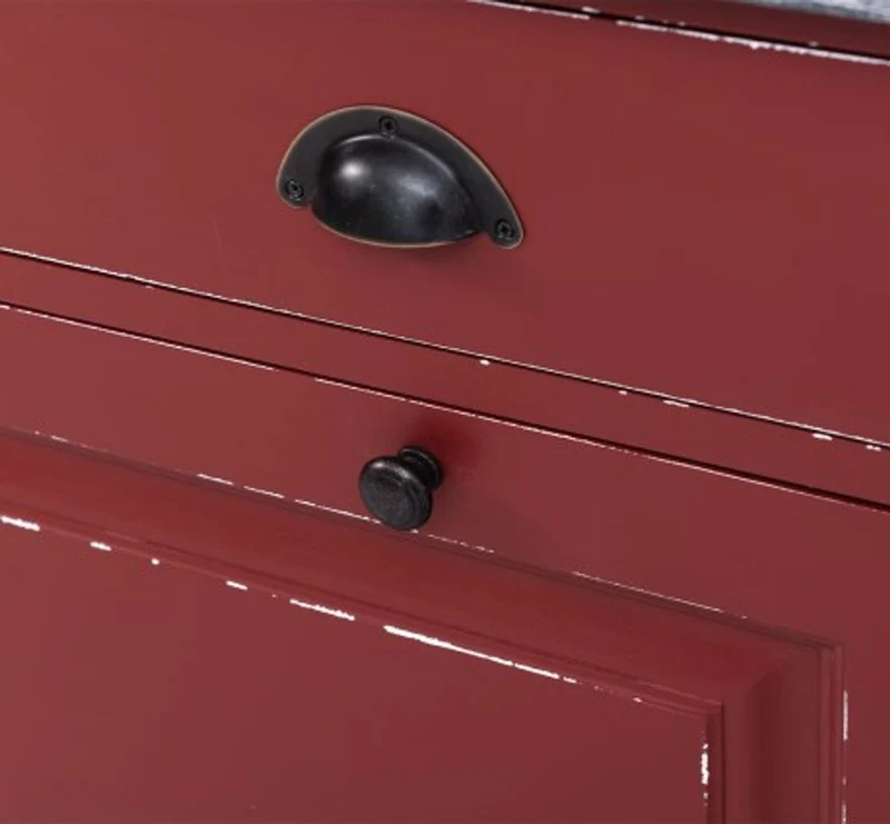 Casa Padrino Schuhschrank im Landhausstil mit 2 Türen und 2 Schubladen, 103 x 35 x 105 cm