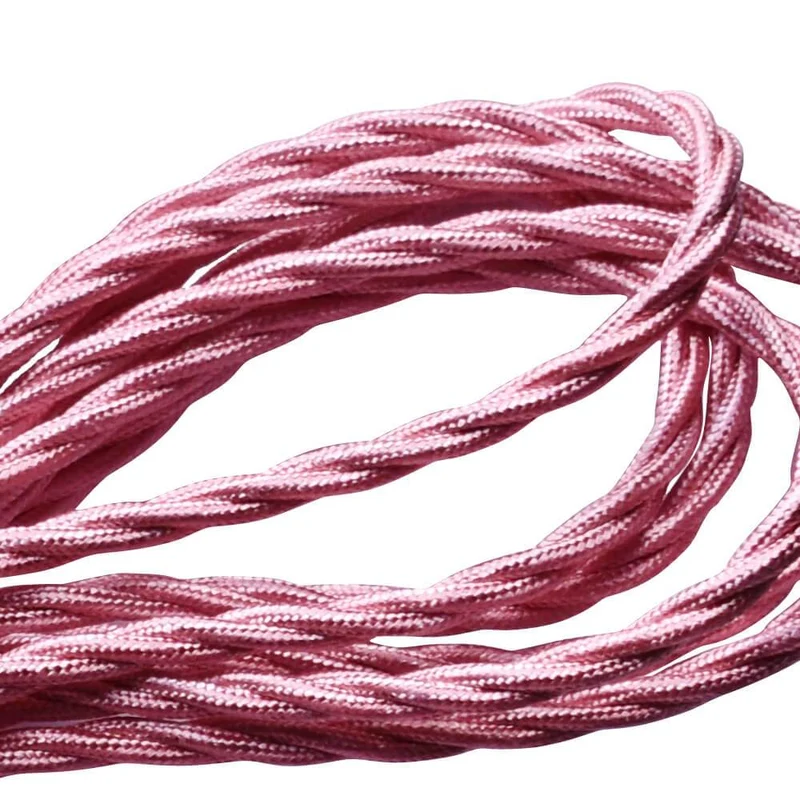 Modernes Lampenkabel Rosa Geflochtenes Stoffkabel 0,75mm²~1178