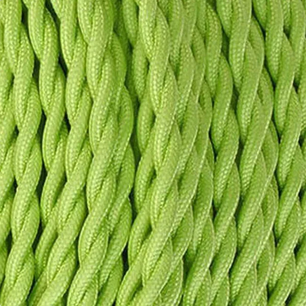 Kabel 2-adrig-Hellgrüne Textil-Pendelleitung~1176