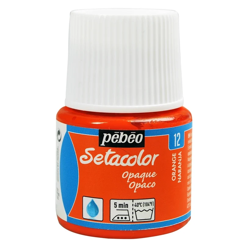 Pebeo - Setacolor Fabric & Textile Paint - Opaque Matt - Orange - 45ml