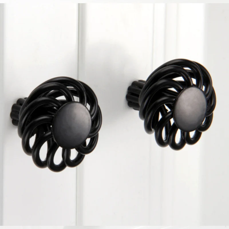 Möbelknauf Schwarz Schrankgriff & Schubladengriff ~1296