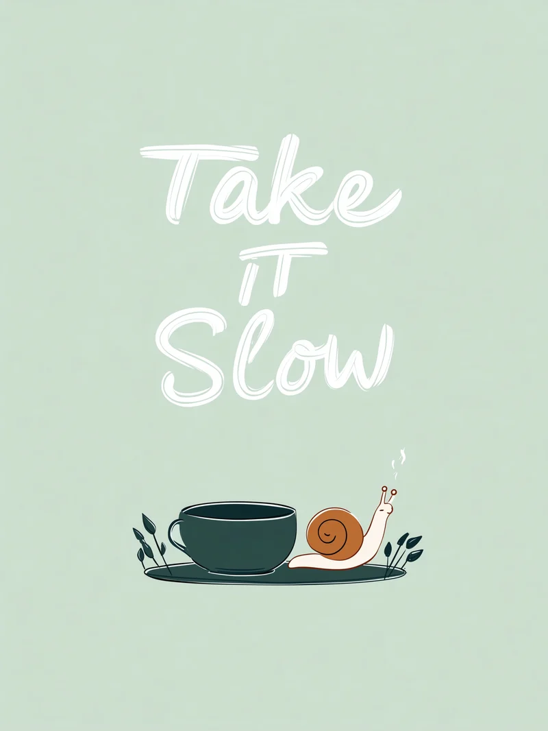 Schnecke und Tasse Poster