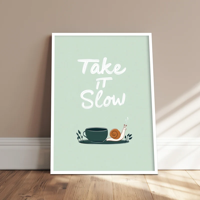 Schnecke und Tasse Poster