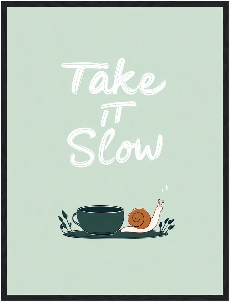 Schnecke und Tasse Poster