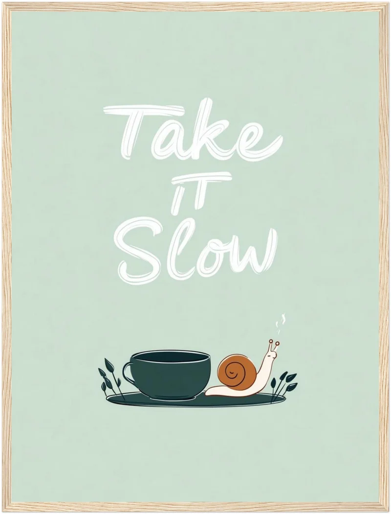 Schnecke und Tasse Poster