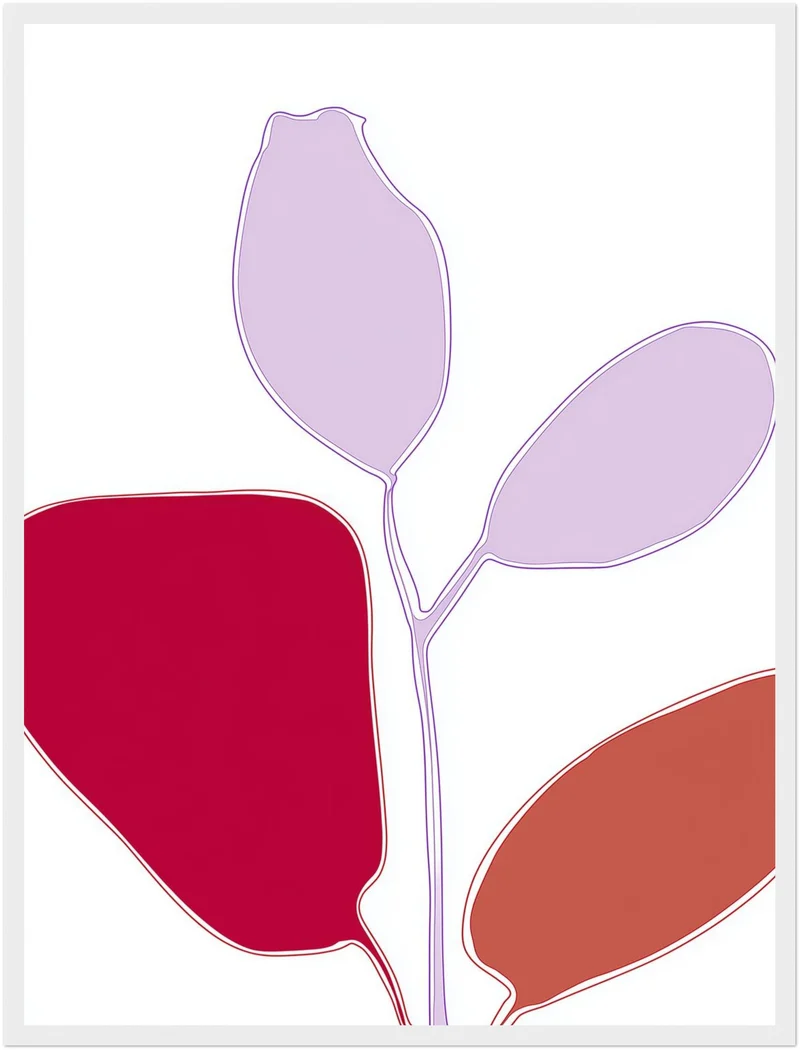 Abstrakte Blattformen Poster