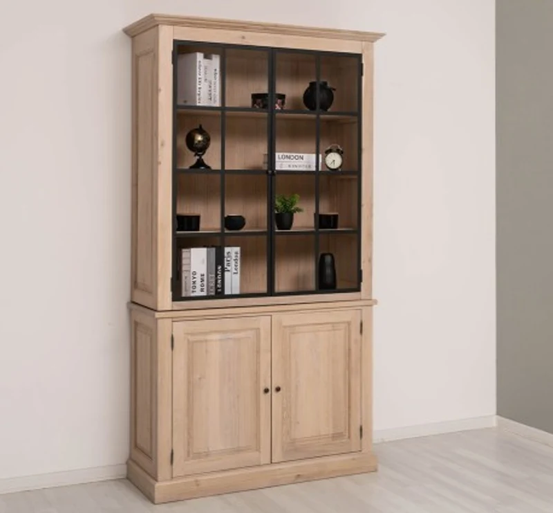 Casa Padrino Vitrine im Landhausstil, 130 x 50 x 230 cm