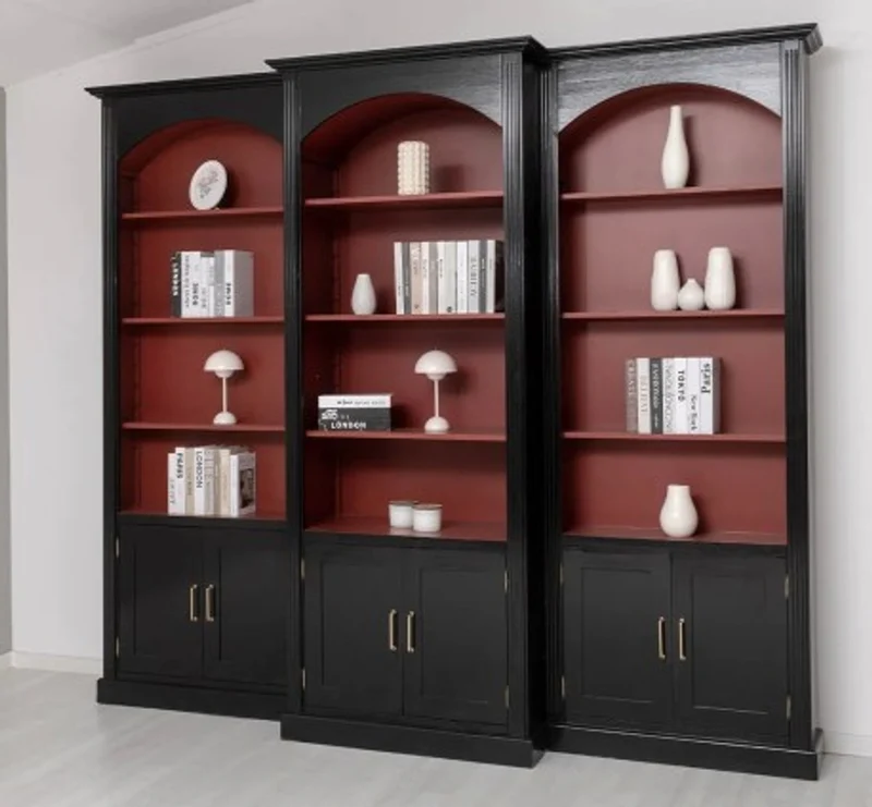 Casa Padrino Bücherregal im Landhausstil, 296 x 30 x 250 cm