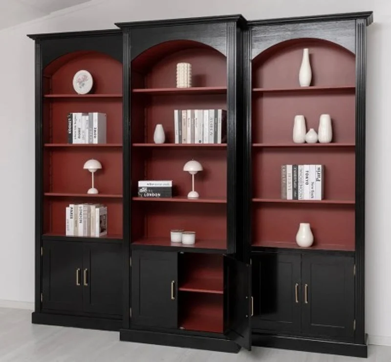 Casa Padrino Bücherregal im Landhausstil, 296 x 30 x 250 cm