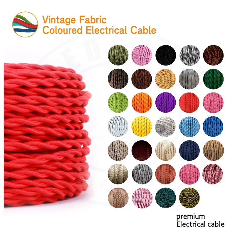 Küche Pendelleuchte-Gelb twist stoffkabel Textilkabel~1164