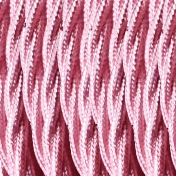 3-adriges,verdrillte,glänzendes rosa Elektrokabel Stoff~1197