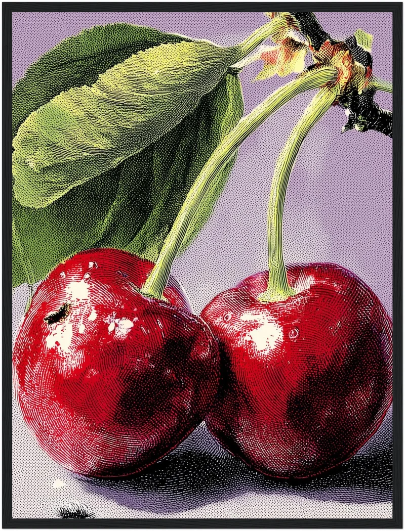 Kirschen im Pop Art Stil Poster