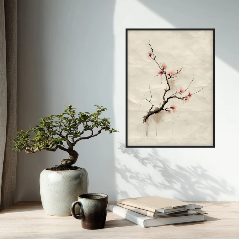 Kirschblütenzweig Aquarell Poster