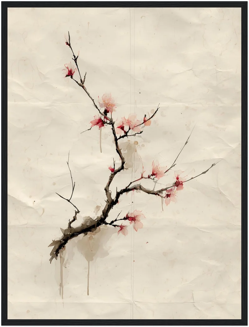 Kirschblütenzweig Aquarell Poster