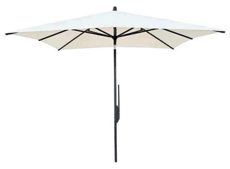 Casa Padrino Luxus Sonnenschirm Anthrazit / Grau - Quadratischer Gartenschirm mit Aluminium Mast und Polyester Bezug - 250 x 250 cm