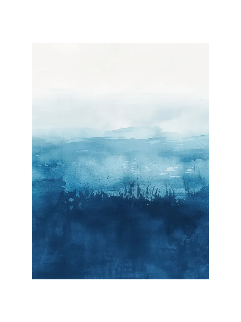 Blaues Meer Aquarell Poster