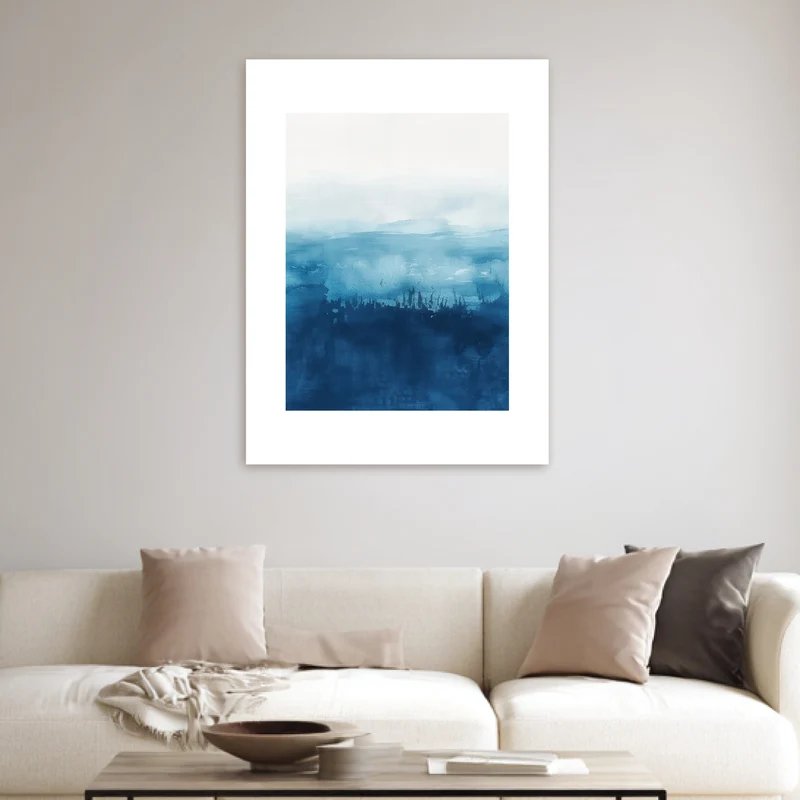 Blaues Meer Aquarell Poster