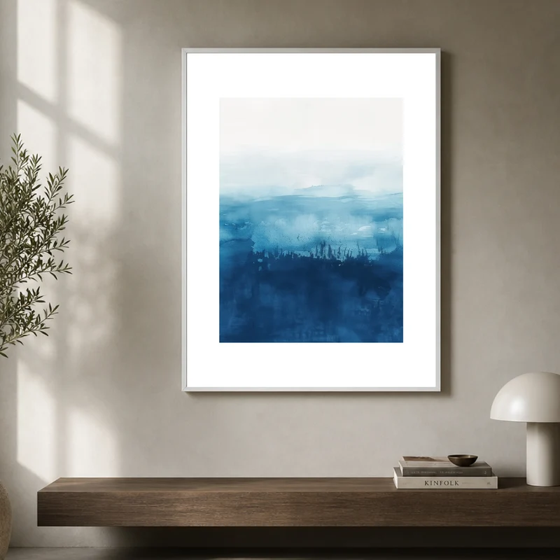 Blaues Meer Aquarell Poster