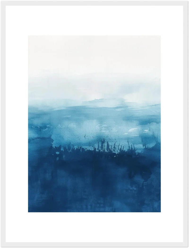 Blaues Meer Aquarell Poster