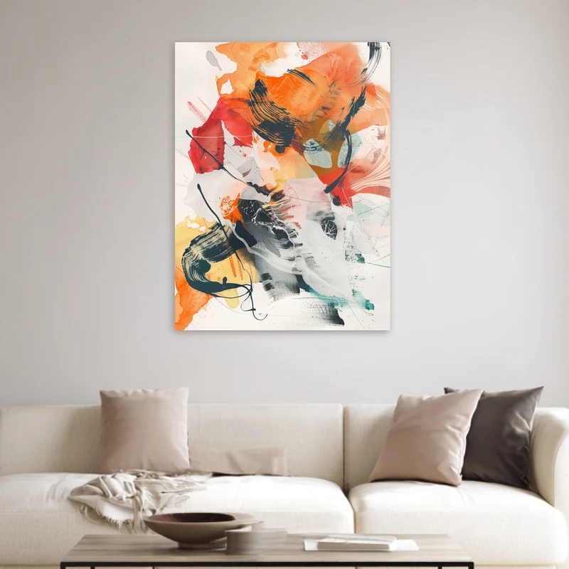 Bunte Pinselstriche Leinwandbild