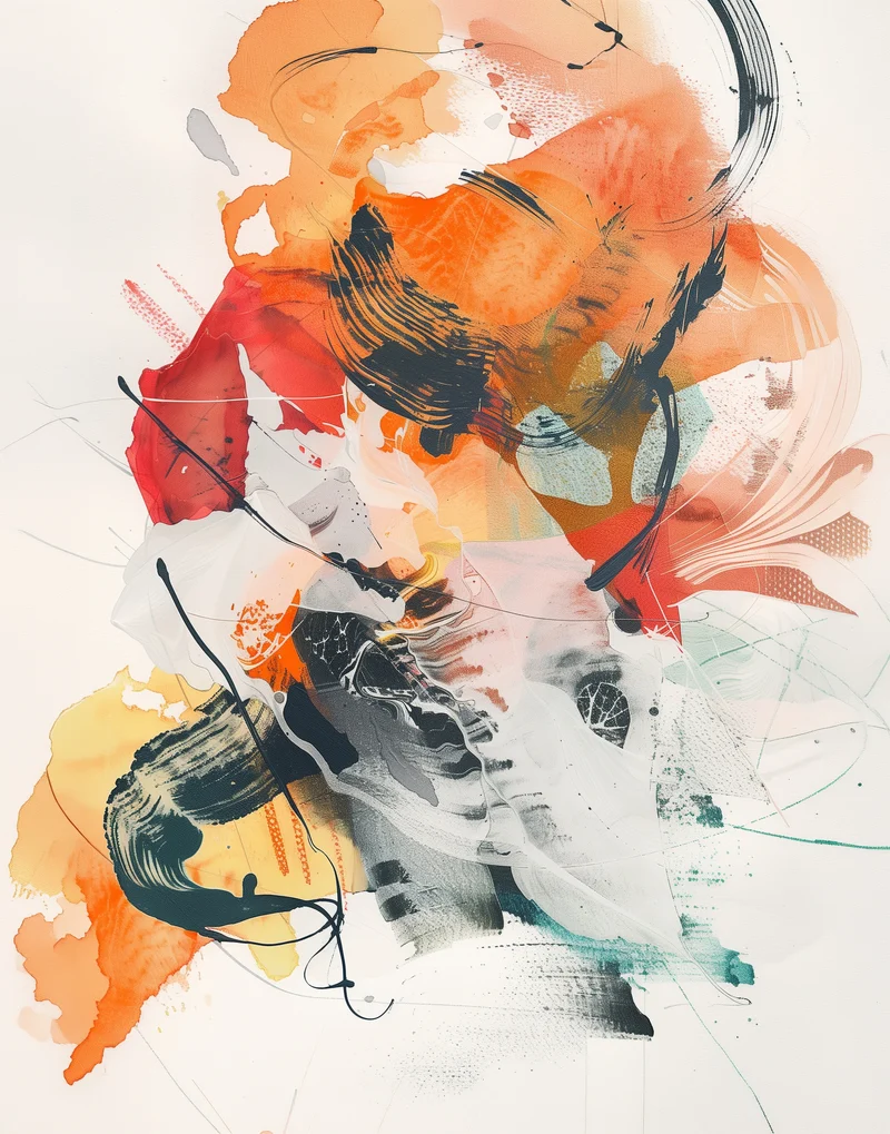 Bunte Pinselstriche Poster