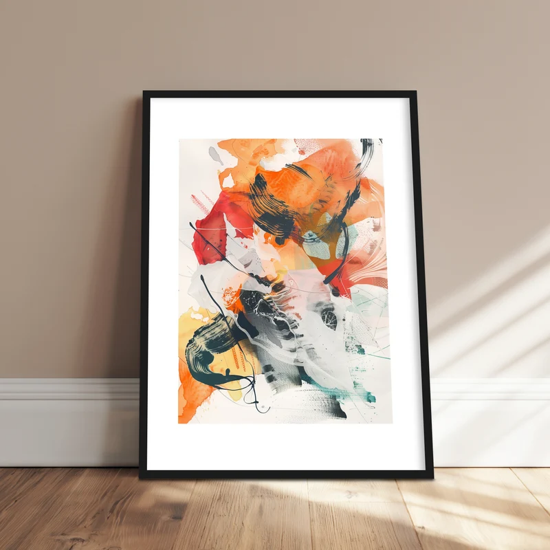 Bunte Pinselstriche Poster