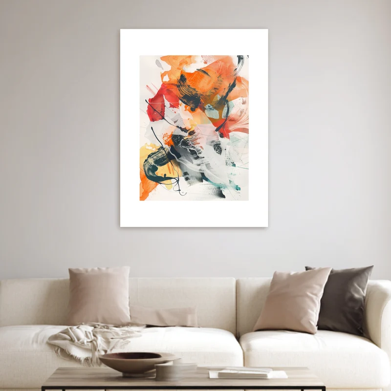 Bunte Pinselstriche Poster