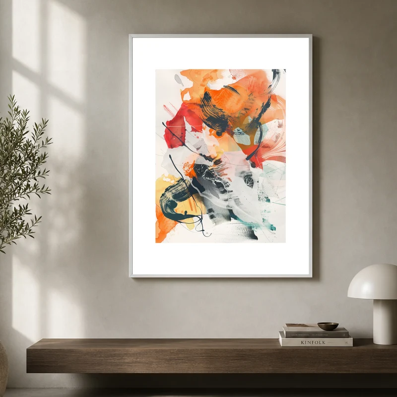 Bunte Pinselstriche Poster