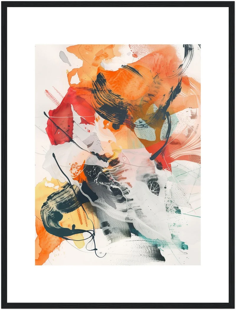 Bunte Pinselstriche Poster