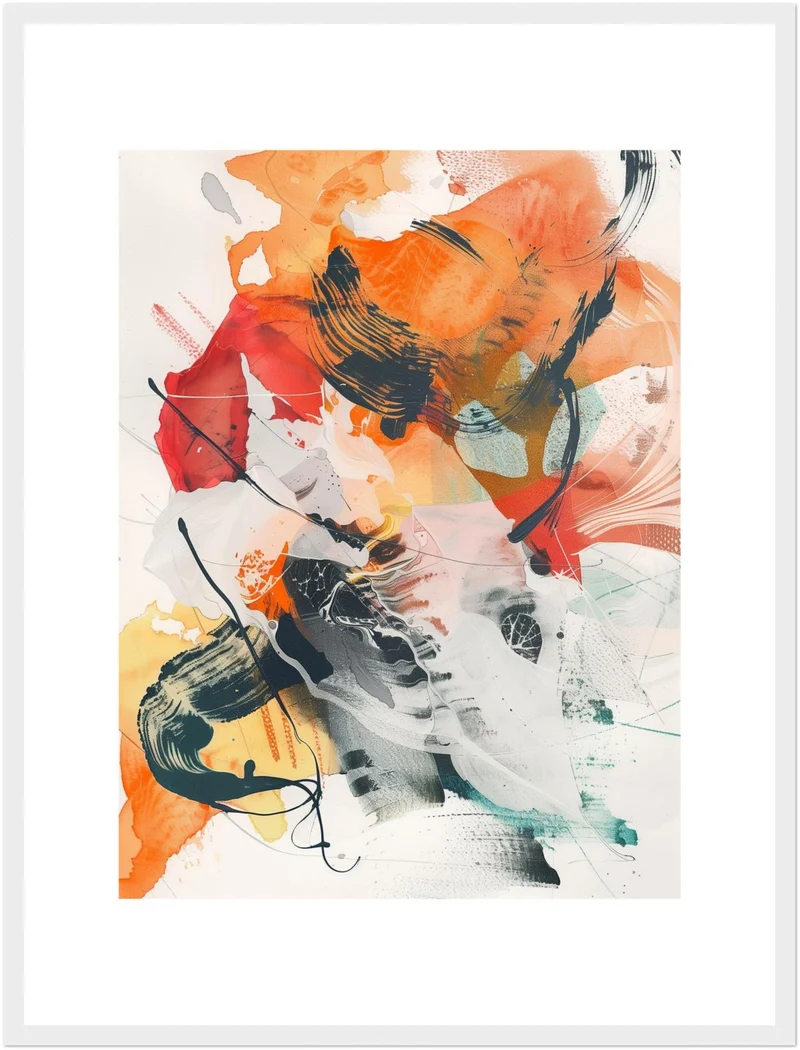 Bunte Pinselstriche Poster