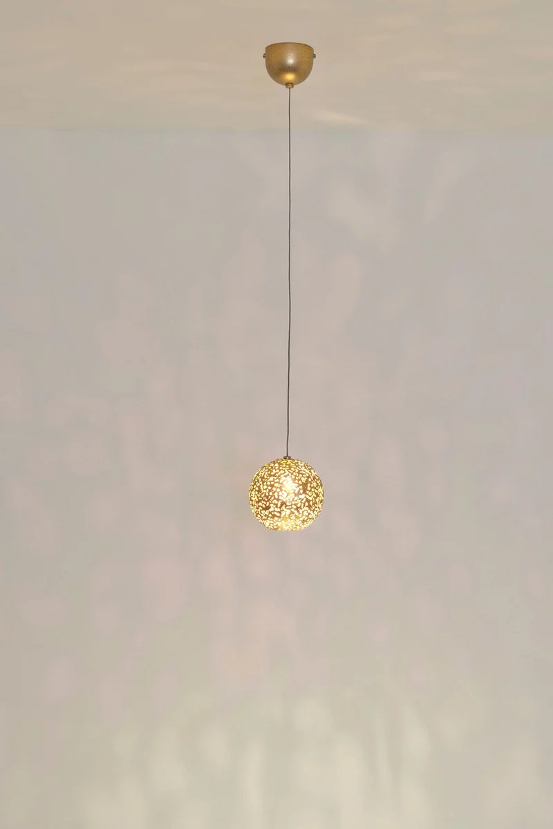 Hängeleuchte Cappuccino Halogen Rund Ø 13cm Gold