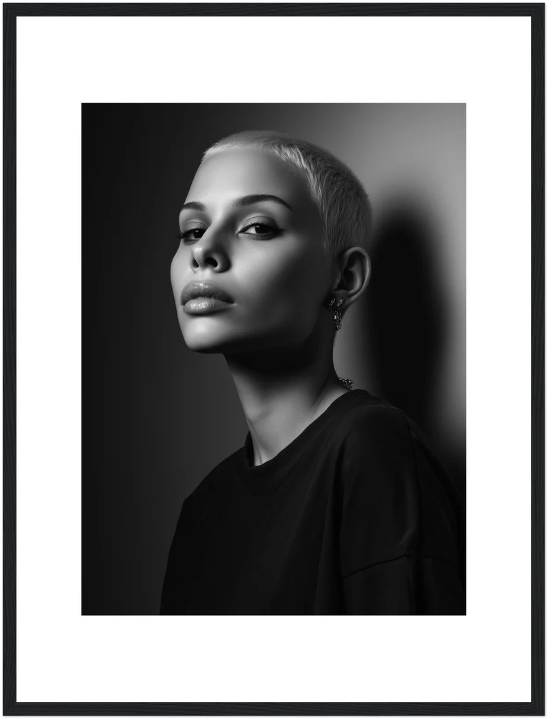 Schwarzweiss Portrait Frau Poster