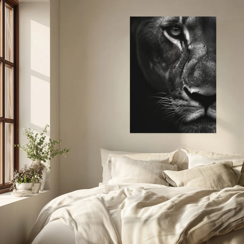 Löwenportrait Leinwandbild