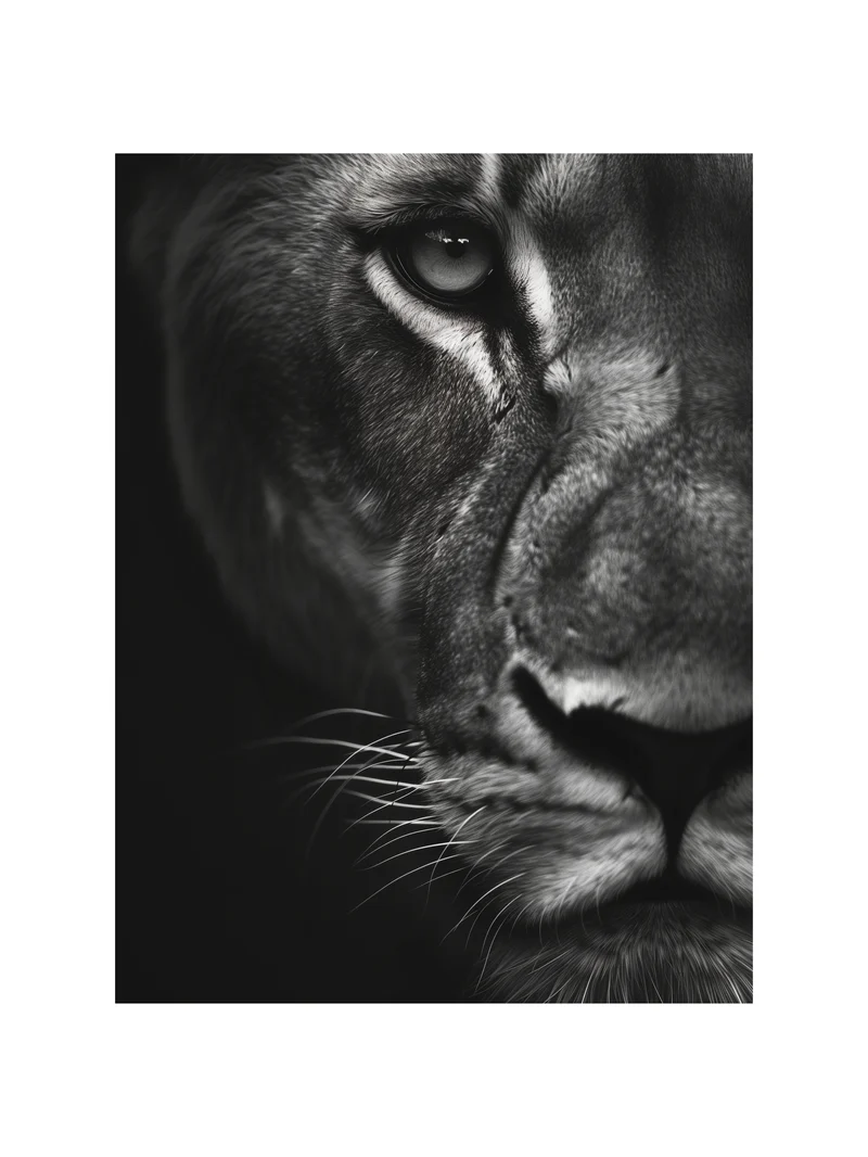 Löwenportrait Poster