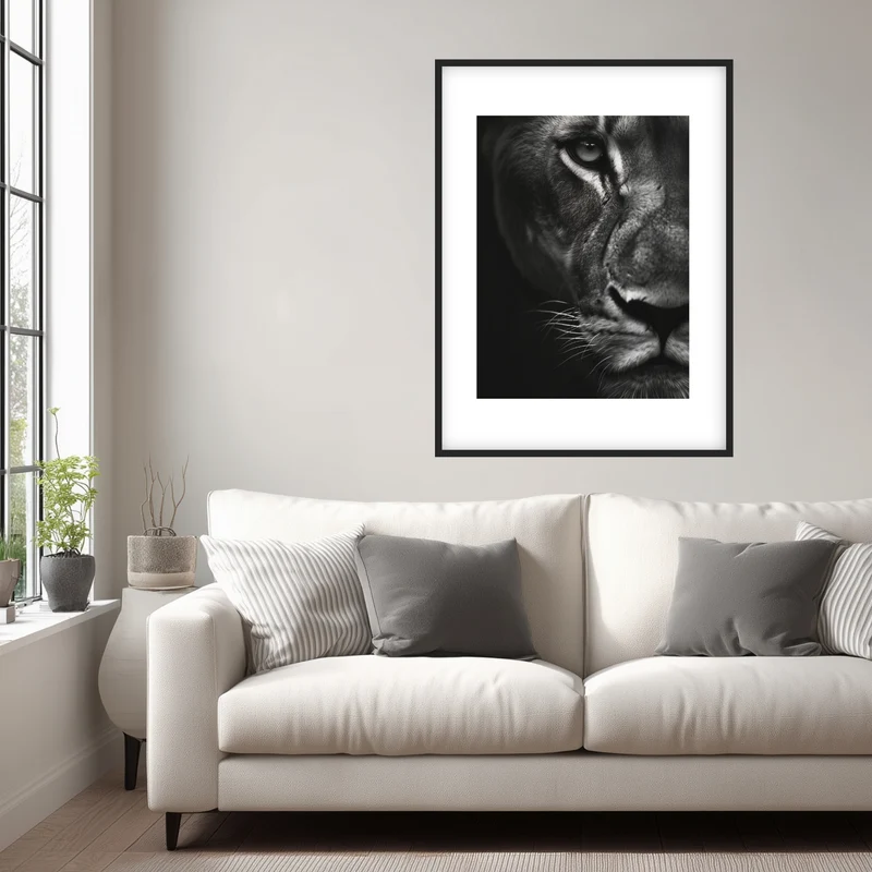 Löwenportrait Poster