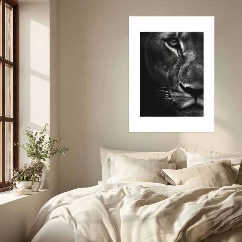 Löwenportrait Poster