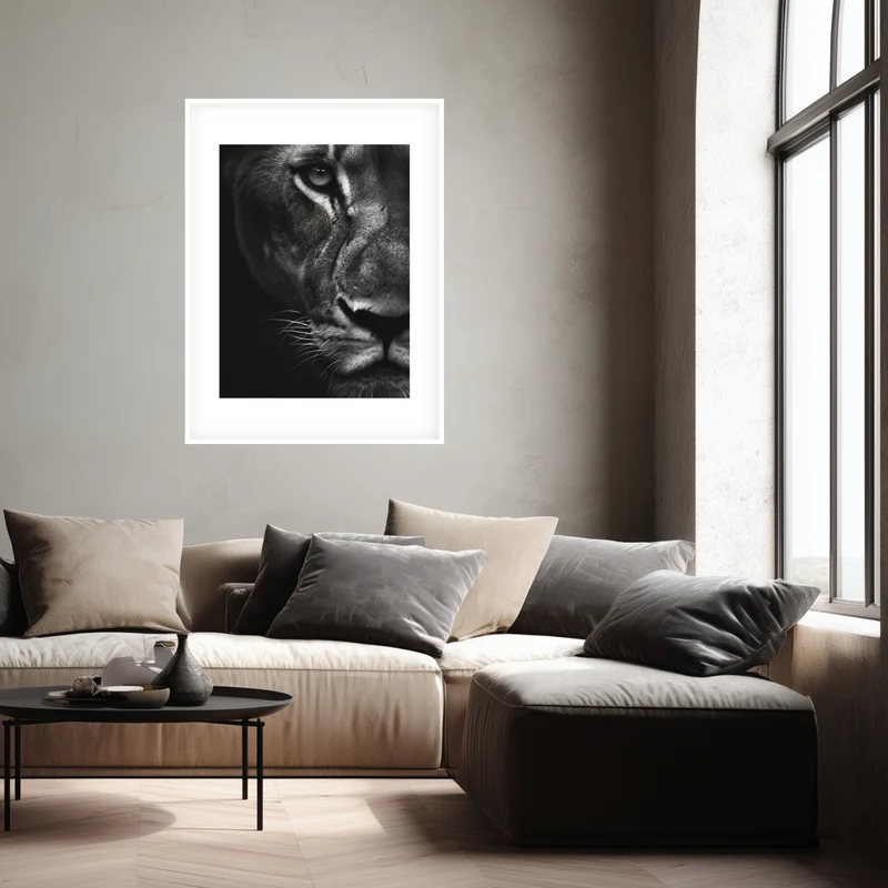 Löwenportrait Poster