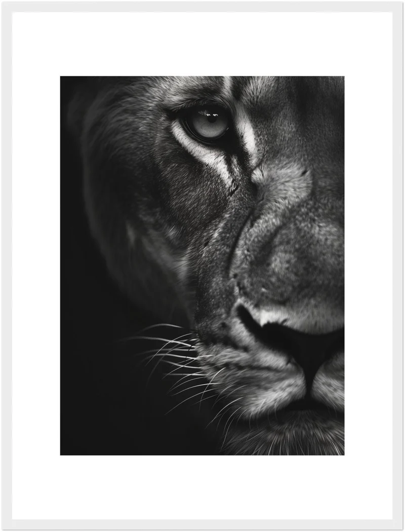 Löwenportrait Poster