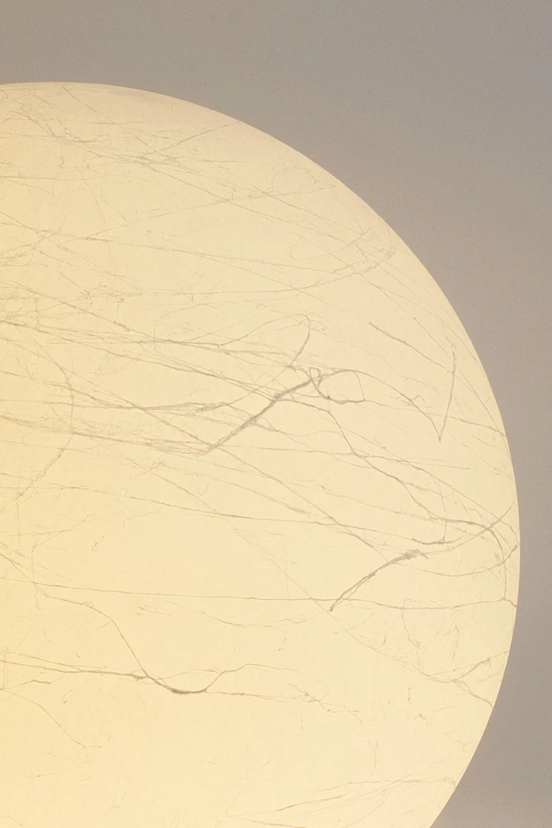 Tischlampe Moon Medium Kunststoff Rund Ø 30cm Weiß
