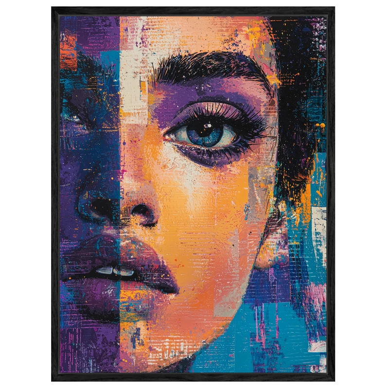 Abstraktes Frauenportrait Leinwandbild