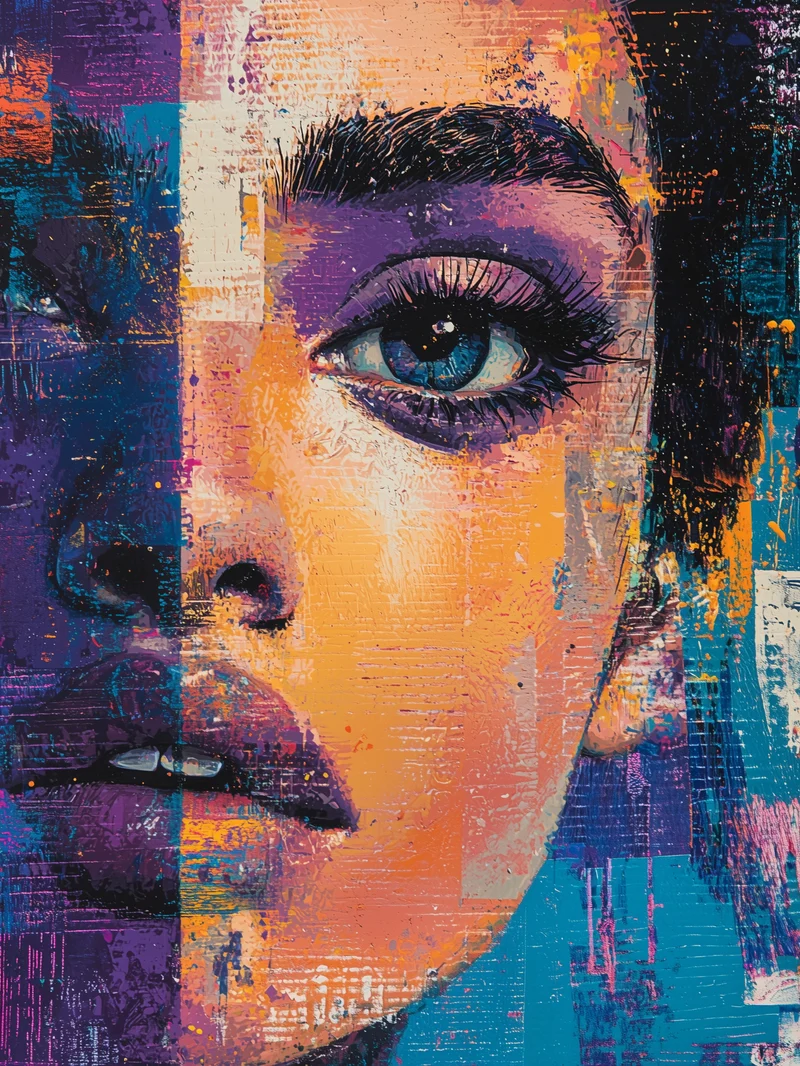 Abstraktes Frauenportrait Poster