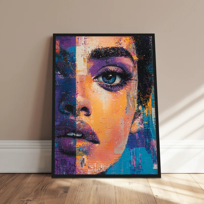 Abstraktes Frauenportrait Poster